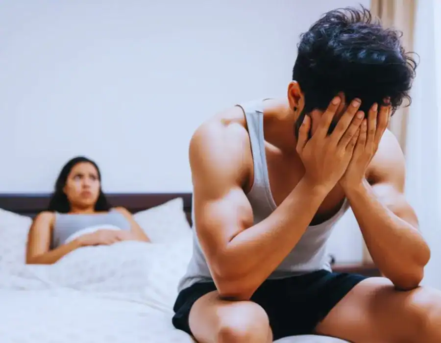 Image of upset man in need of erectile dysfunction treatment Poole